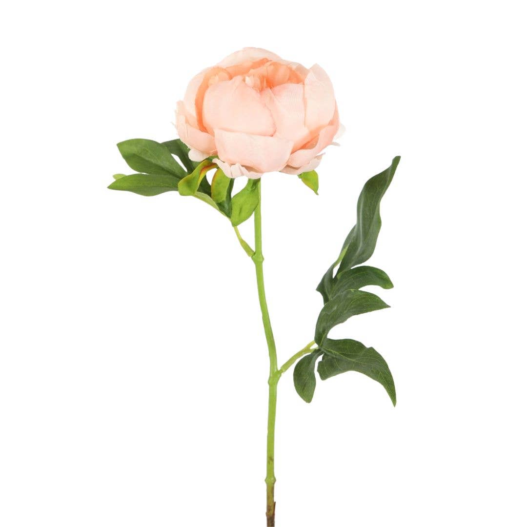 Wildflowers by Floriette - Wholesale Artificial Flowers - Peony Artificial Spray Coral 57cm0