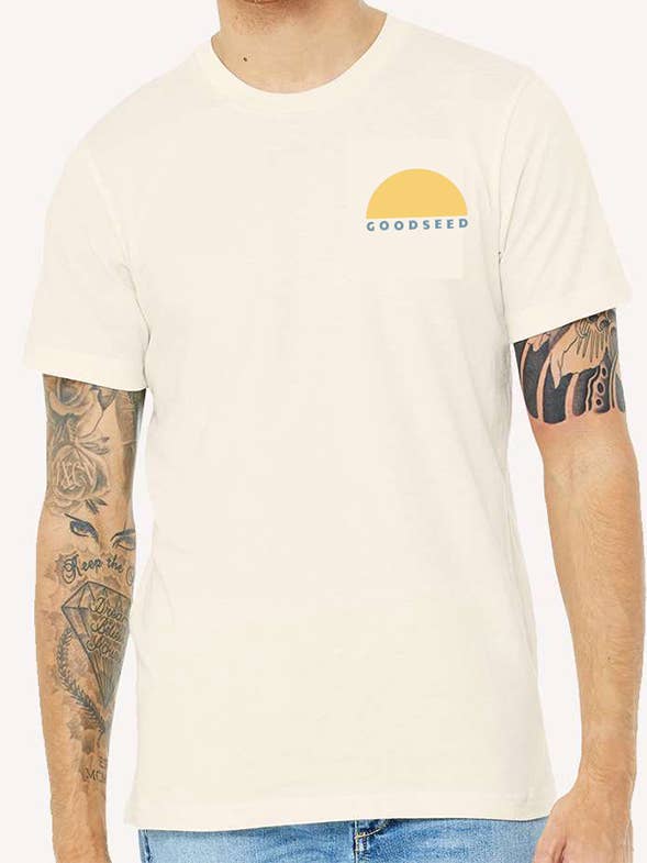 Goodseed Clothing - Wholesale Screen Printed T-Shirt - Unisex - Spring Tide Tee Natural2