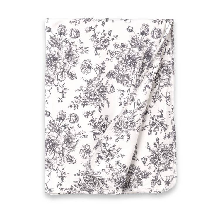 Manta para cochecito de bebé – Mezcla de bambú y algodón con estampado floral Toile para venta al por mayor de Tesa Babe