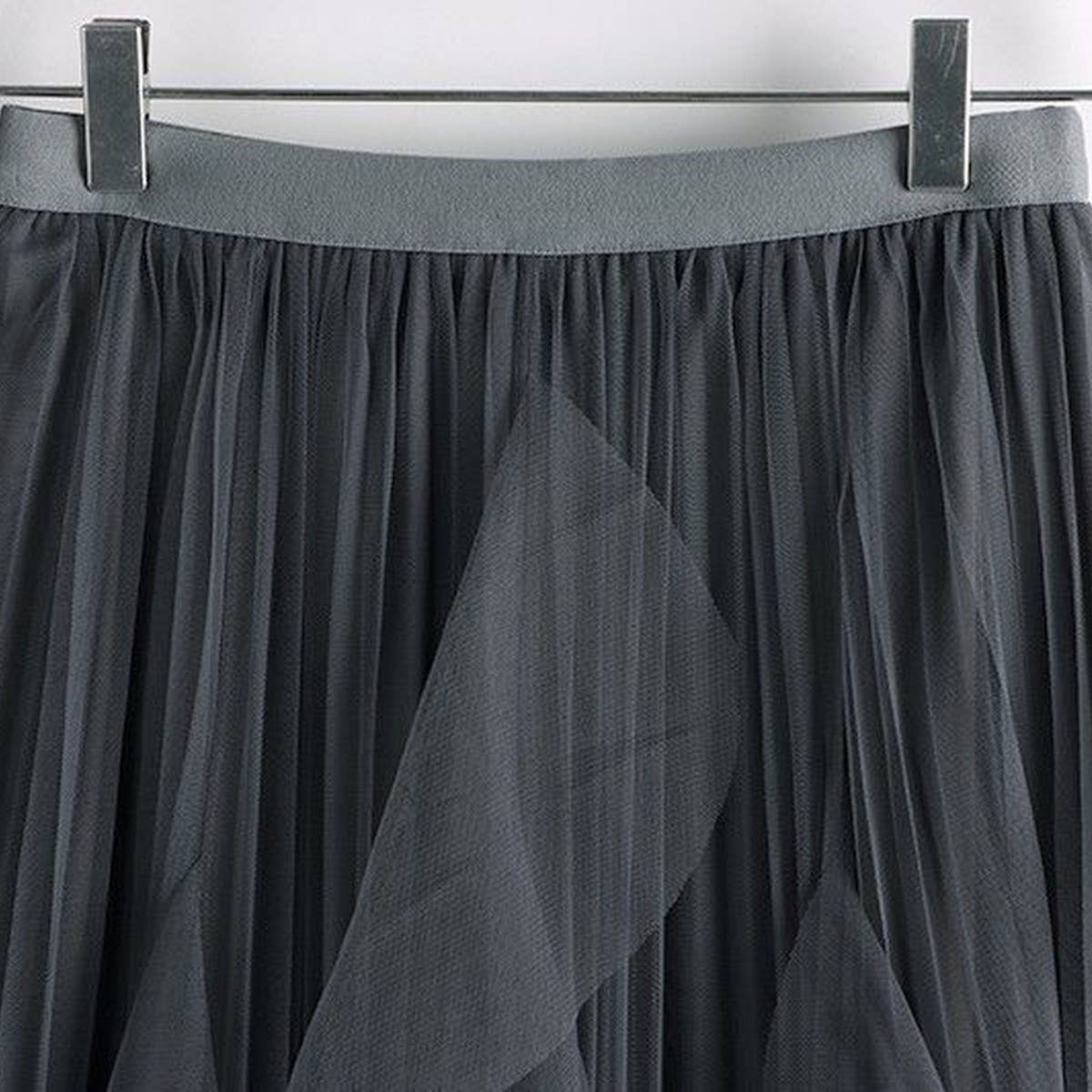 ACCITY - Wholesale Skirt - Women's - TULLE SKIRT MID-LENGTH HIGH WAIST PLEATED SKIRT_CWBLS039715