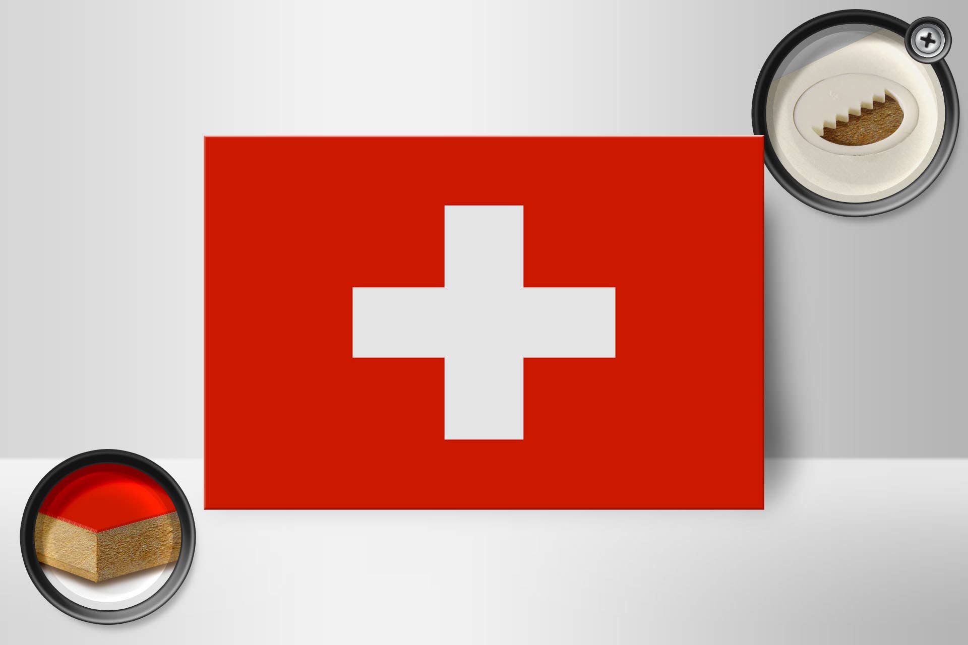 Femer - Wholesale Sign - Flag of Switzerland wooden sign 18x12cm1