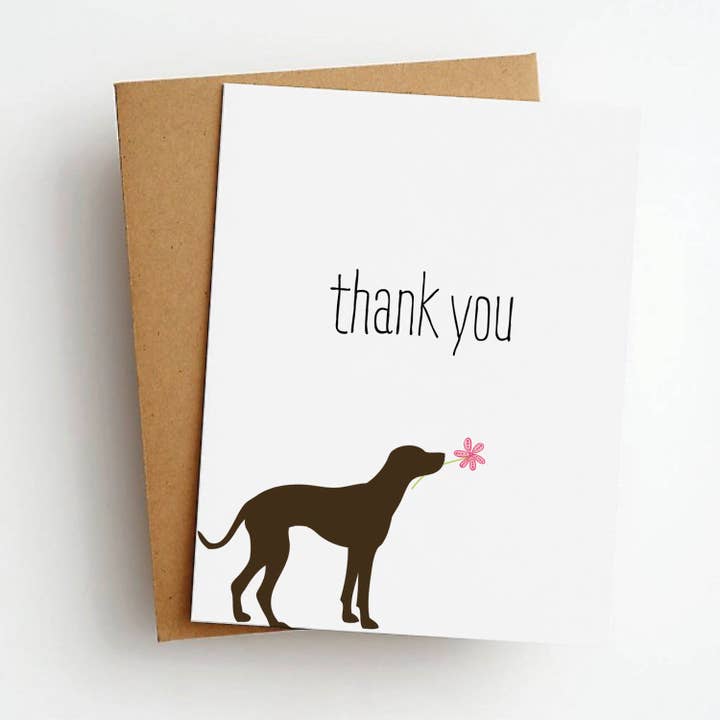 Dog Thank You wenskaart voor wholesale door Skel & Co