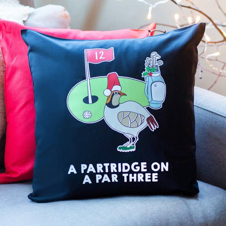 Funny Golf Christmas Cushion for wholesale by Of Life & Lemons