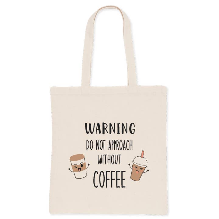 Urban Eccentric - Vente Tote bag – unisexe - Avertissement Ne vous approchez pas sans café - Sac fourre-tout2