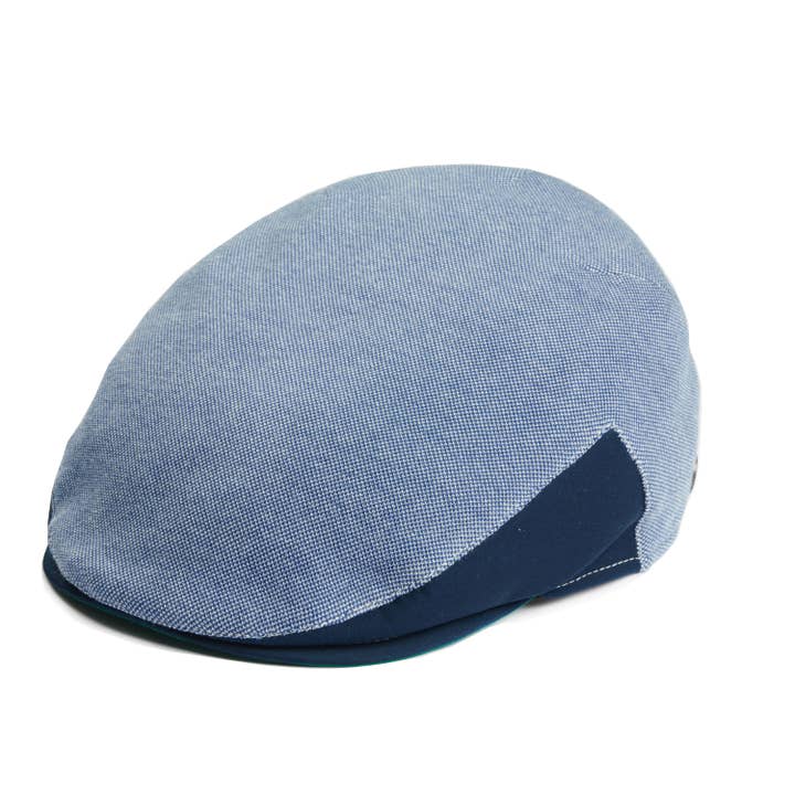 Dasmarca Brody Aqua Blauw Katoenen Zomer Flat Cap voor wholesale door Dasmarca Hats