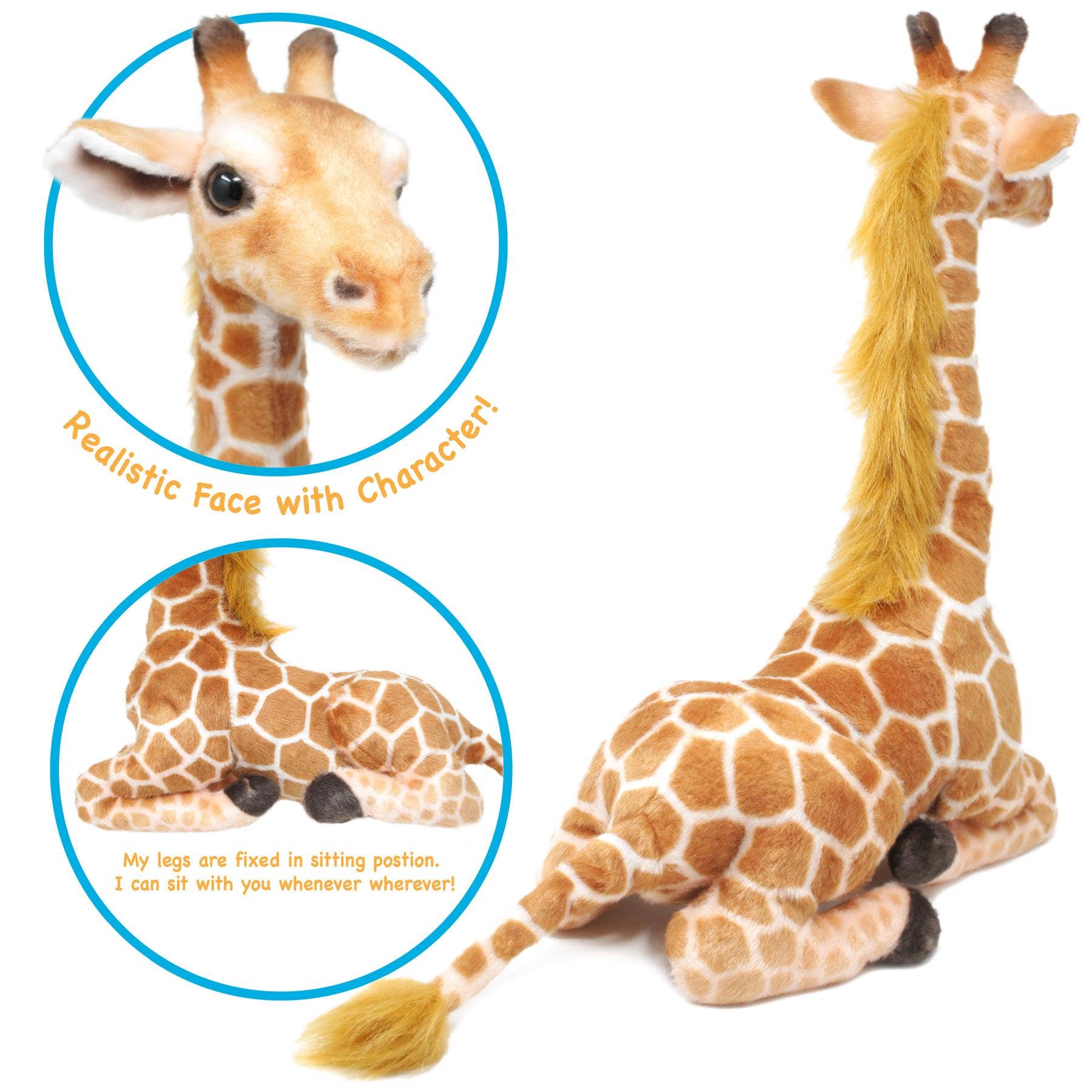 VIAHART Toy Co. - Wholesale Stuffed/plush toy – Kids & baby - Jehlani The Giraffe | 18 Inch Stuffed Animal Plush4