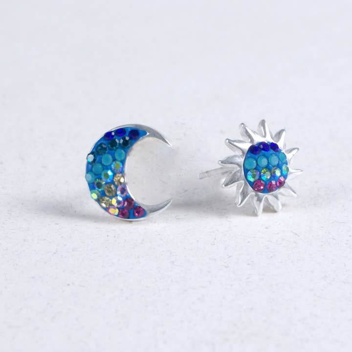 PE-8391/KRYSTAL & SØLVMÅNE - SOLSTIFTØRERING for engroshandel hos Mosaico Jewels