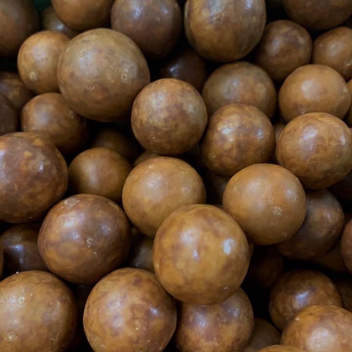 O'Shea's Candies Sweet Shop - Wholesale Chocolate Covered Sweets - Malt Balls Old Fashioned Triple Dip Peanut Butter 1/3 Pound1