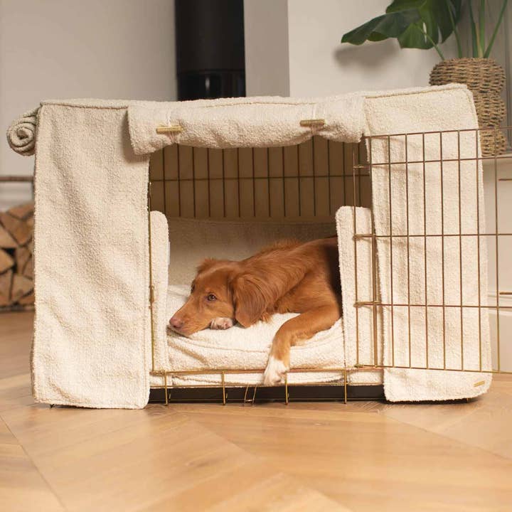 Lords and Labradors - Venta al por mayor Cama - Perros - Juego de jaulas para perros en bouclé marfil