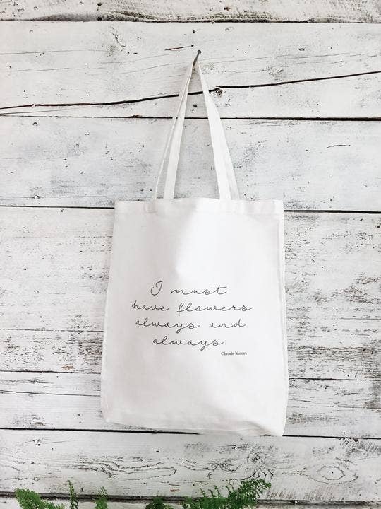 Monet Quote Market Bag for wholesale by Studio on Tenth