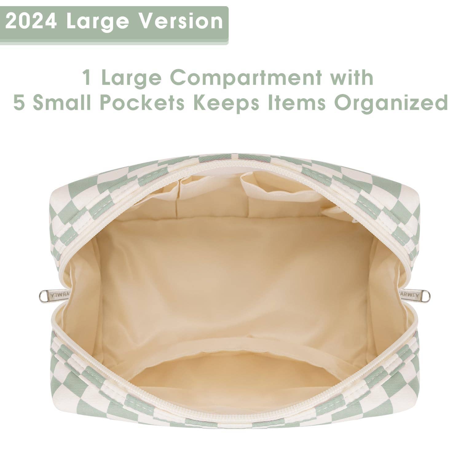 wandf - Wholesale Makeup/Cosmetic Bag - Checkered Makeup Bag Travel Cosmetic Bag Organizer Toiletry32