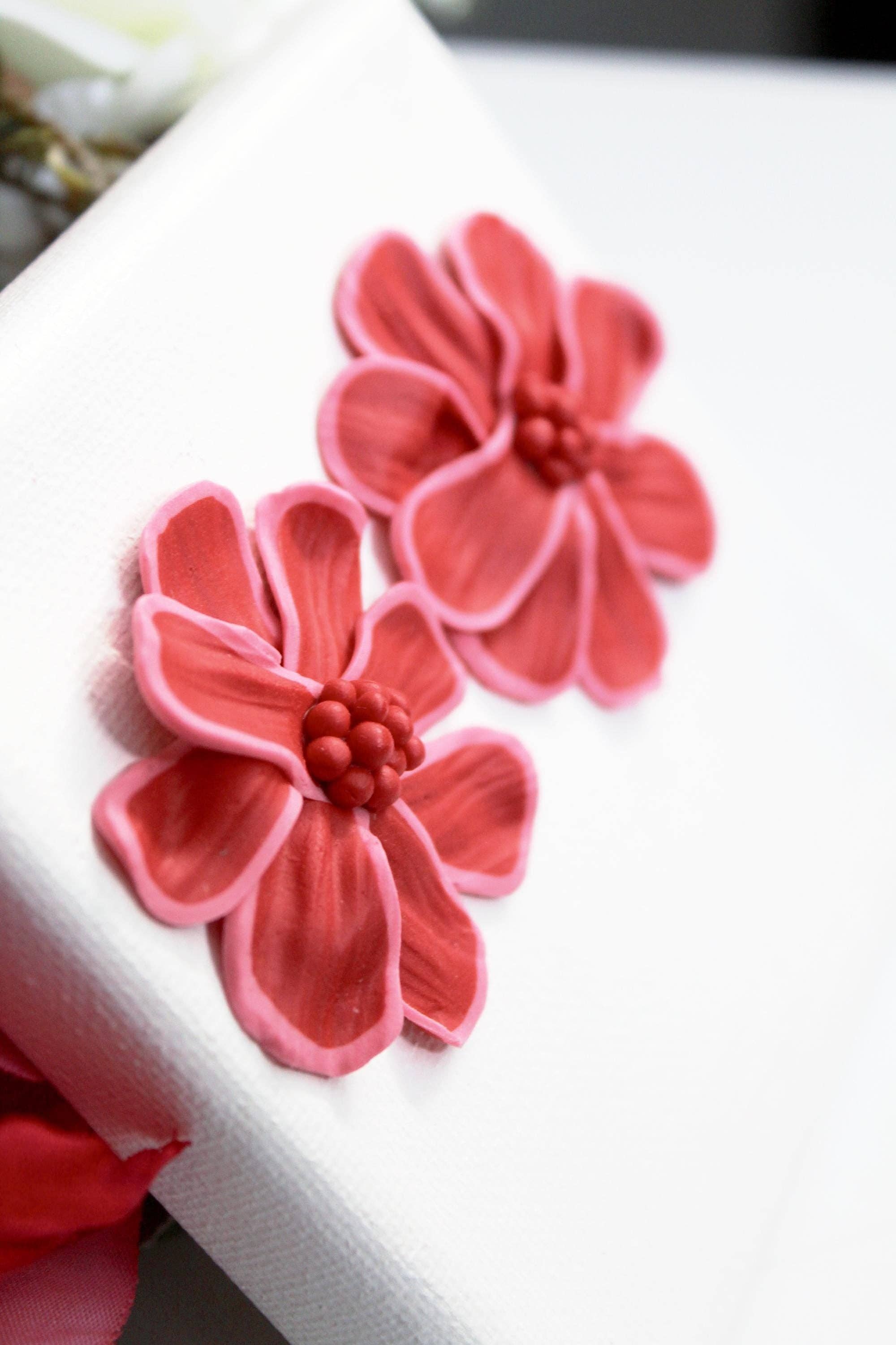 Studio Niani - Wholesale Dangle Earrings - Red Flower Earrings, Statement Clay Earrings, Polymer Clay3