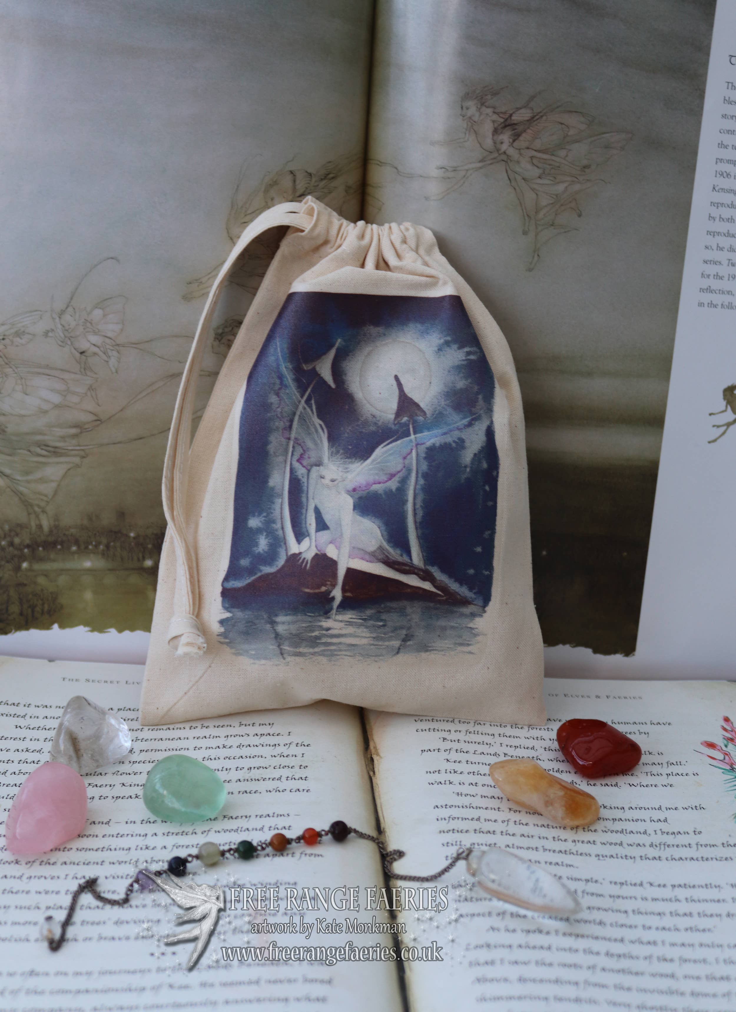 FreeRangeFaeries - Wholesale Pouch - Women's - Moonlight Wish  Tarot Pouch1