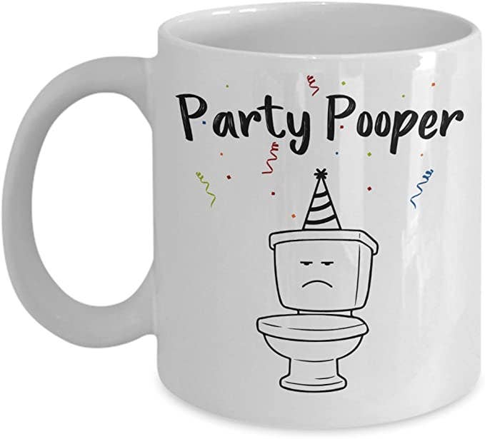 CustomHappy - Wholesale Coffee Mug - Party Pooper Coffee Mug, Funny Tea Hot Cocoa Coffee Cup0
