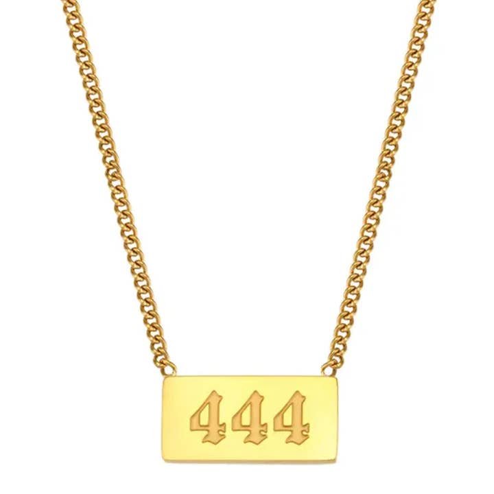 HoopLa - Wholesale Pendant/Charm Necklace - 111 Angel Number Talisman Layering Necklace waterproof