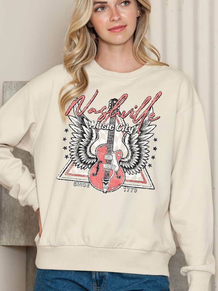 BT1780 SC NASHVILLE TENNESSEE - Sweatshirt à manches longues pour la vente par BouTeeQue Closet