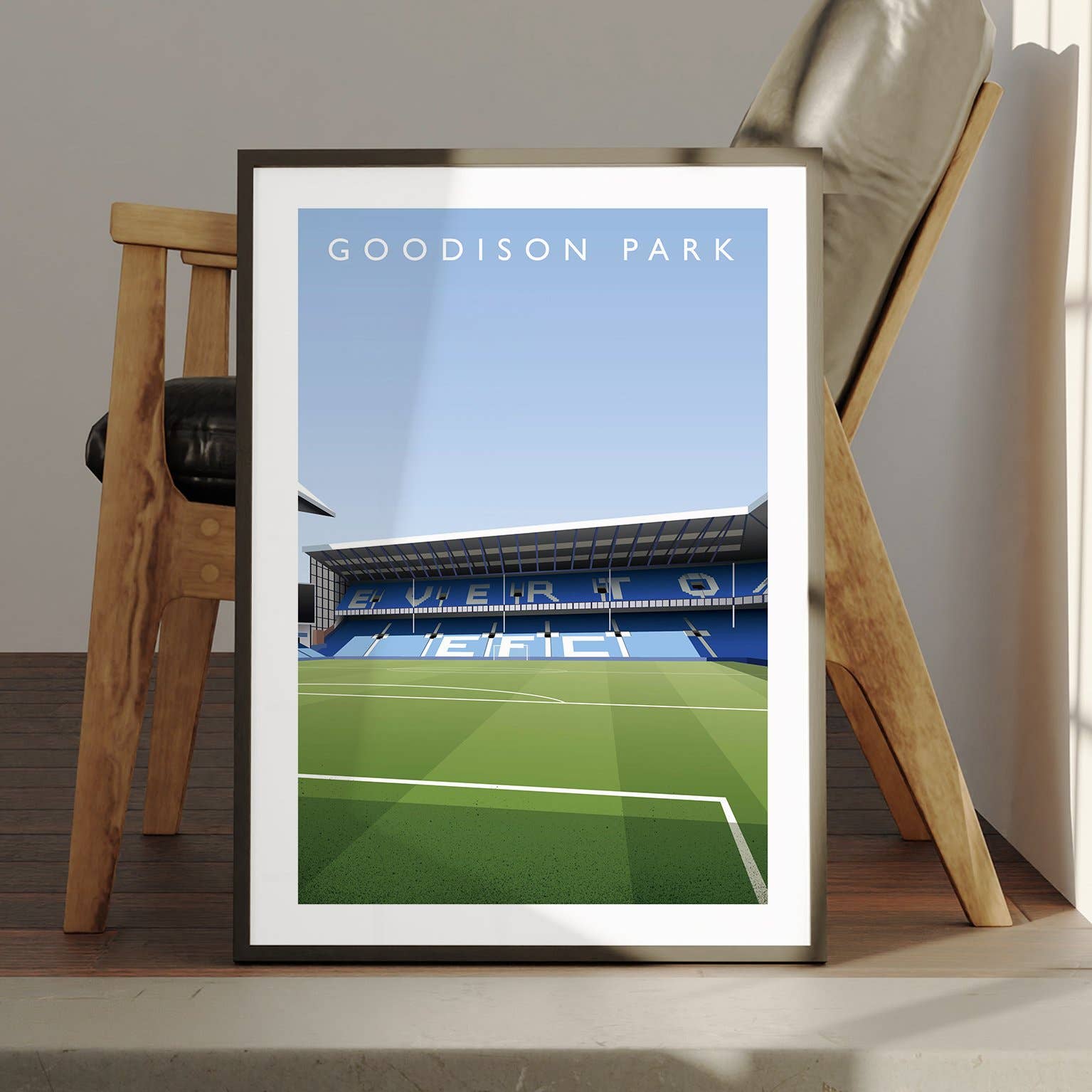 Matthew J I Wood Design & Illustration – wholesale Poster – Everton Goodison Park Gwladys Street Stand Poster5