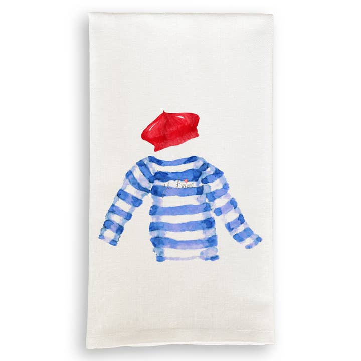 French Graffiti - Wholesale Tea Towel - French Outfit