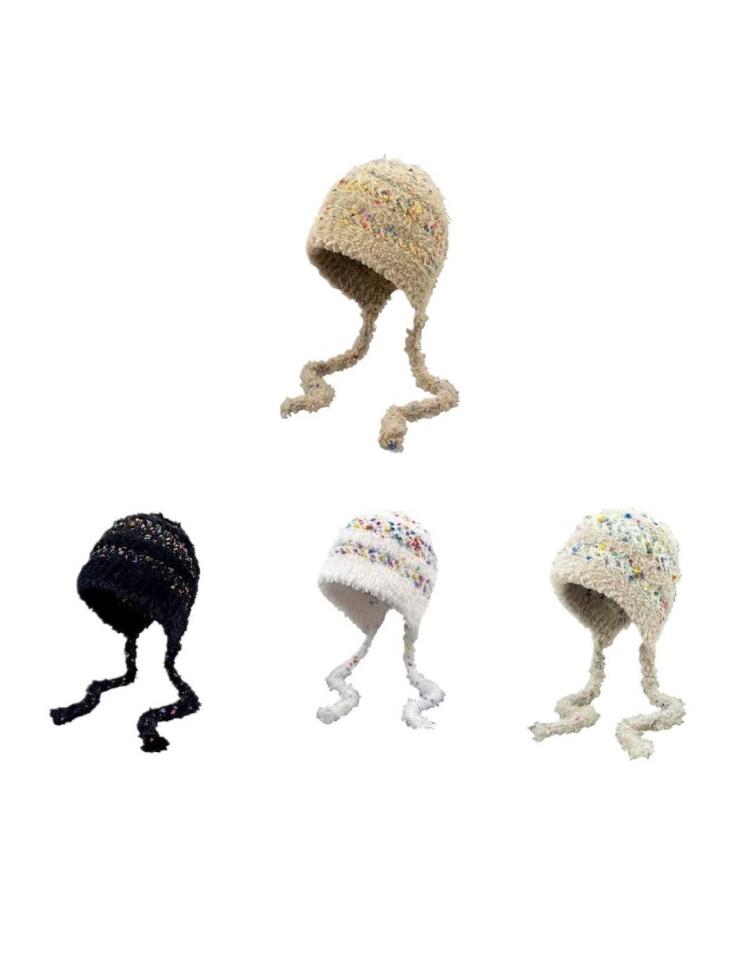 Funkyrel® Atzbranding Limited – wholesale Mössa - Dam – Haila - Vinterstickad mössa med färgglada spräckliga mönster8