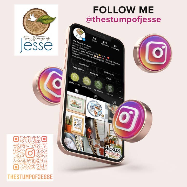 The Stump of Jesse - Wholesale Sticker - Today Counts For Eternity Vinyl Waterproof Catholic Sticker
