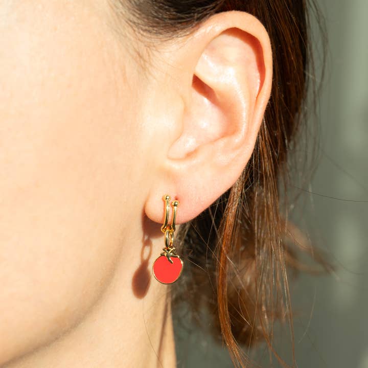 Lucky Feather - Wholesale Hoop Earrings - Charm Garden Add-A-Charm Gold Hoop Earrings8