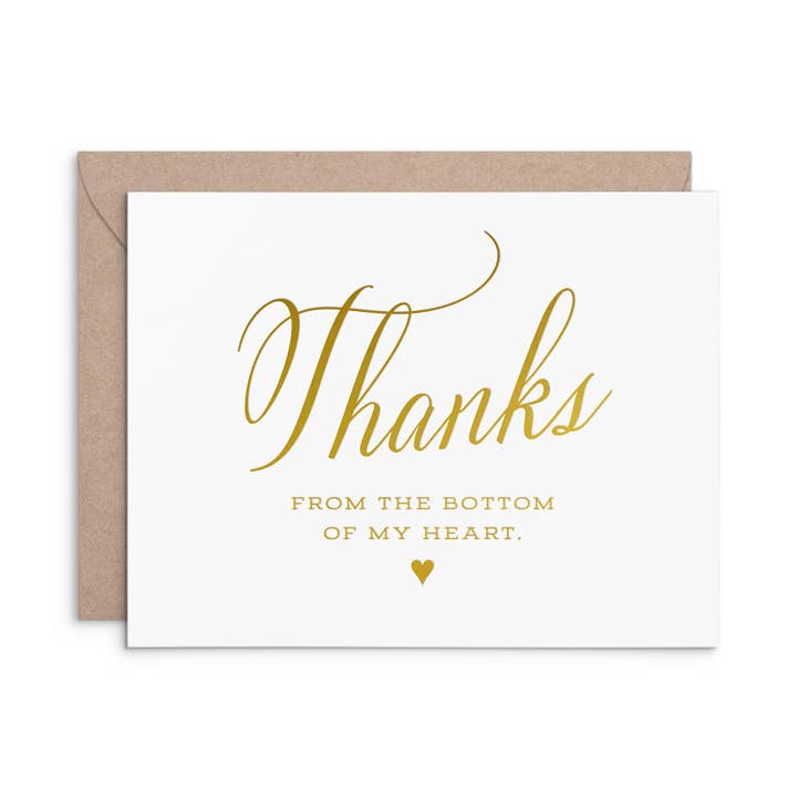 Thank You Heart Greeting Card for wholesale by Smitten on Paper
