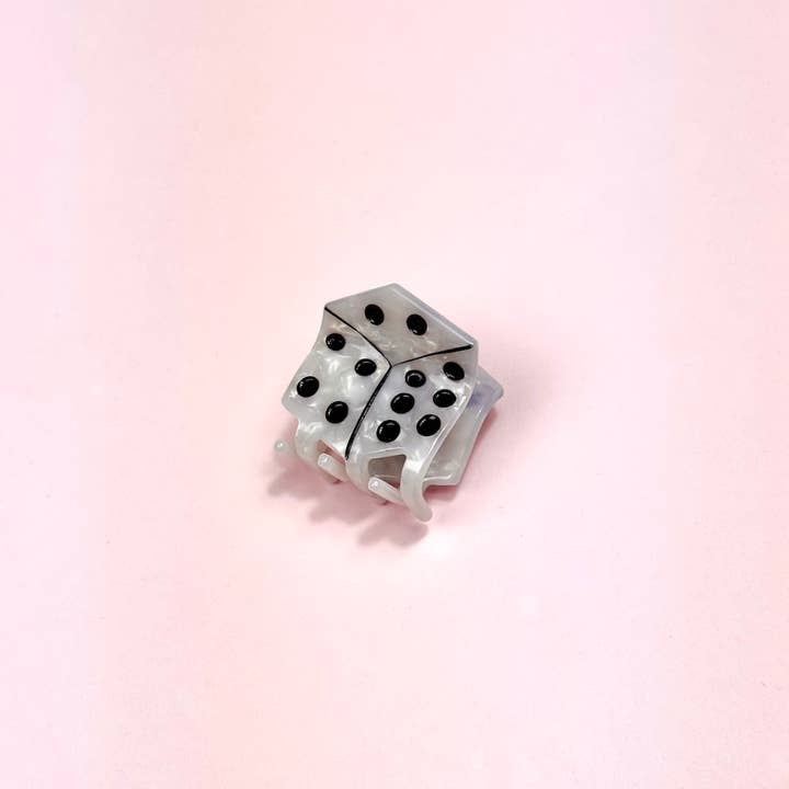Dice Mini Hair Claw for wholesale by Peach Beast