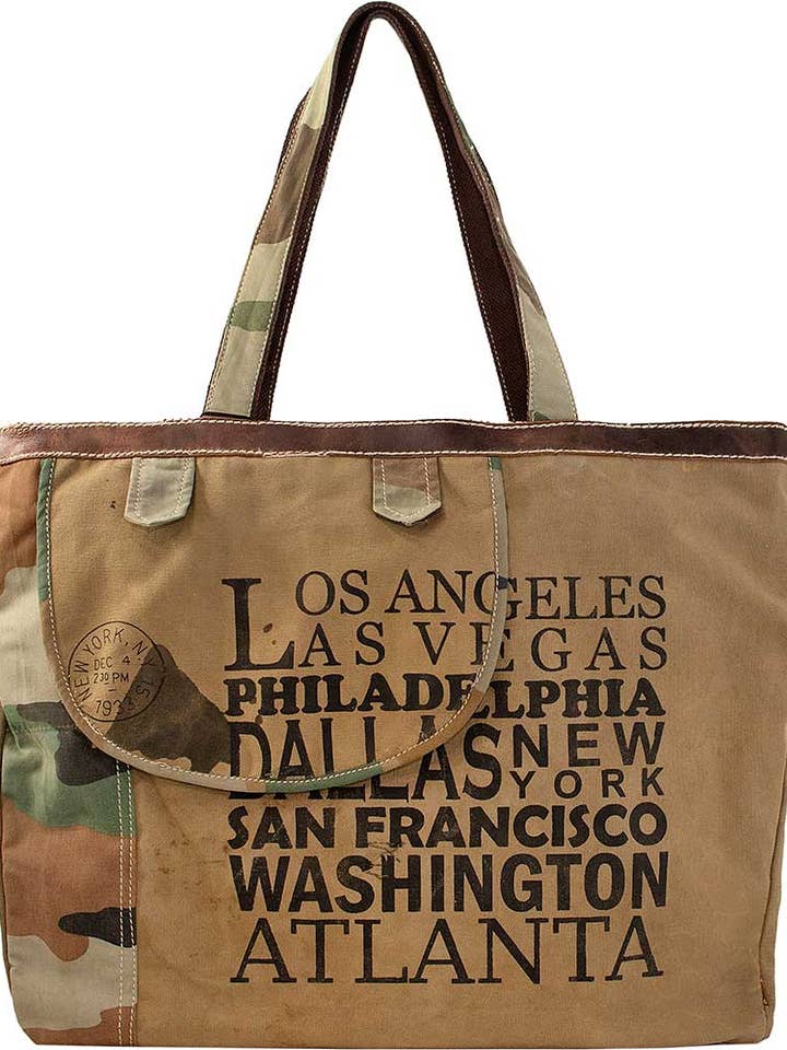 Cities Tent Shoulder Bag for wholesale by Vintage Addiction