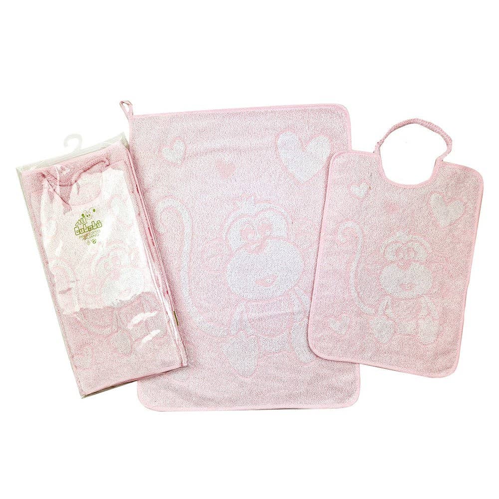 Almatex srl - Wholesale Hair Towel/Wrap - 2-piece set RALPH: Bib 36x34 cm with elastic + towel 40x50 cm0