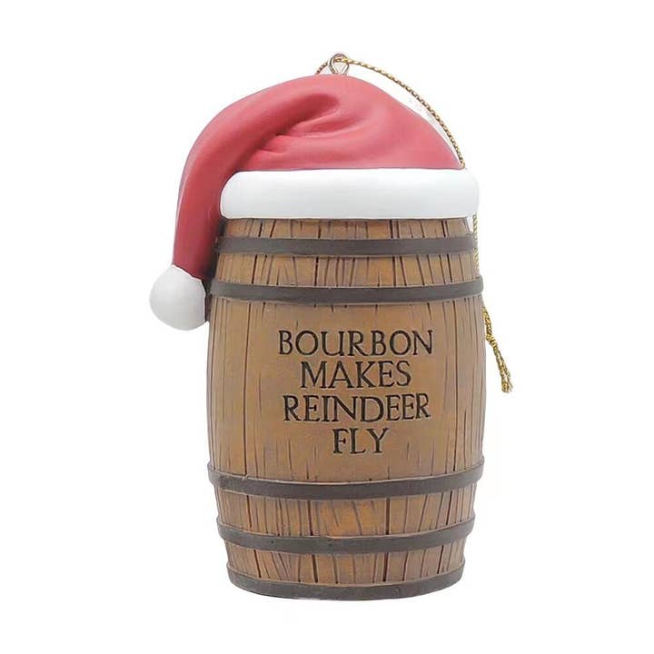 Barrel Down South - Wholesale Ornament - Bourbon Makes Reindeer Fly Bourbon Christmas Ornament