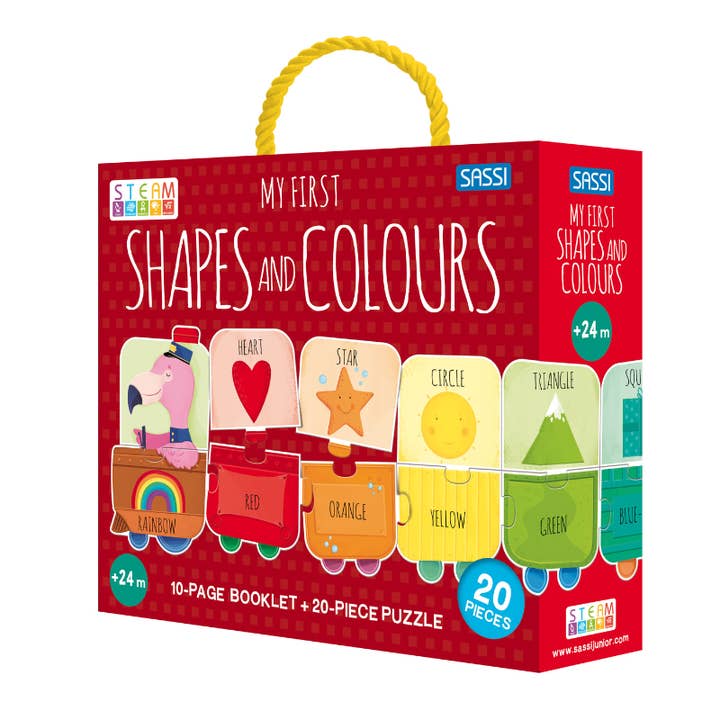 Sassi My First Shapes and Colours STEAM Puzzle & Book Set for wholesale by Axis Toys & Gifts