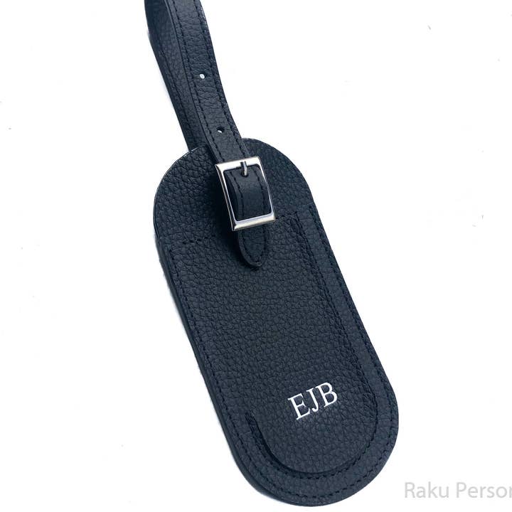 rakupersonalized – Etiqueta de bagagem por atacado – Etiqueta de bagagem de monograma Couro marfim inicial, Etiqueta de bagagem de carta inicial Favor de casamento, Presente de casais de couro com monograma, Acessórios de viagem3