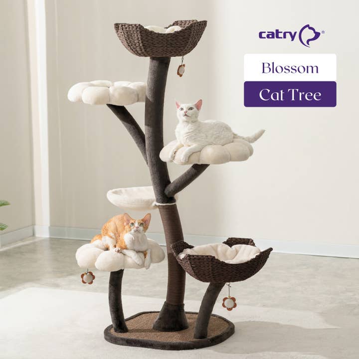 PetPals Group - Wholesale Pet Scratcher - Cat - Catry Blossom 6 Level Cat Tree 59"1