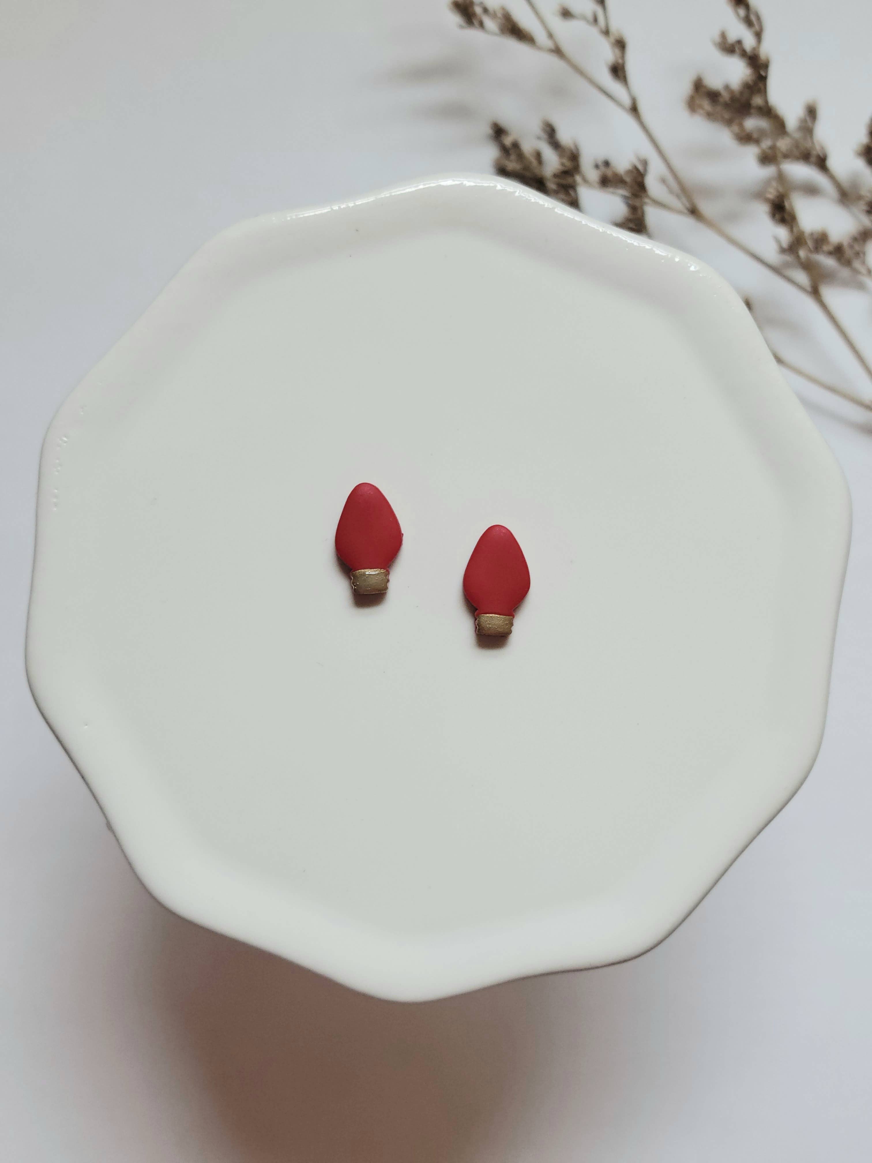 Harper Klay Co - Wholesale Stud/Post Earrings - The Christmas Lights Studs - Polymer Clay Earrings 0