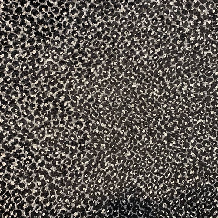 Fancy Styles Fabric – Großhandel Stoff – NEU Baron Clyde Neuheit Italienische Leopardenpolsterung Chenille Samt Grau Schwarz und Weiß