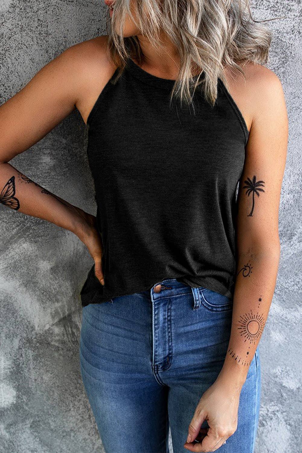 Lovesoft - Wholesale Tank Top - Women's - Customizable Solid Color Crew Neck Tank Top7