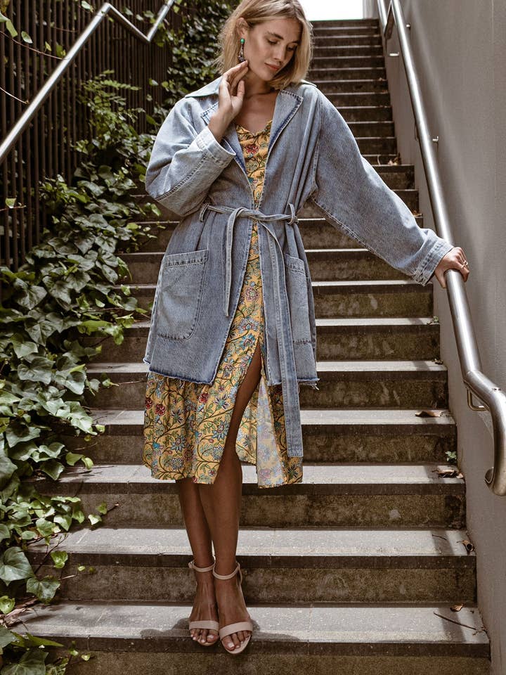 Veste en jean décontractée Boyfriend pour la vente par belle & bloom