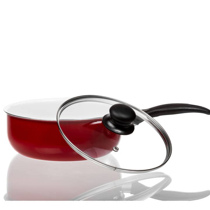 Lexi Home - Wholesale Cookware Set - Chef's Delight 8-Piece Petite Aluminum Ceramic Cookware Set