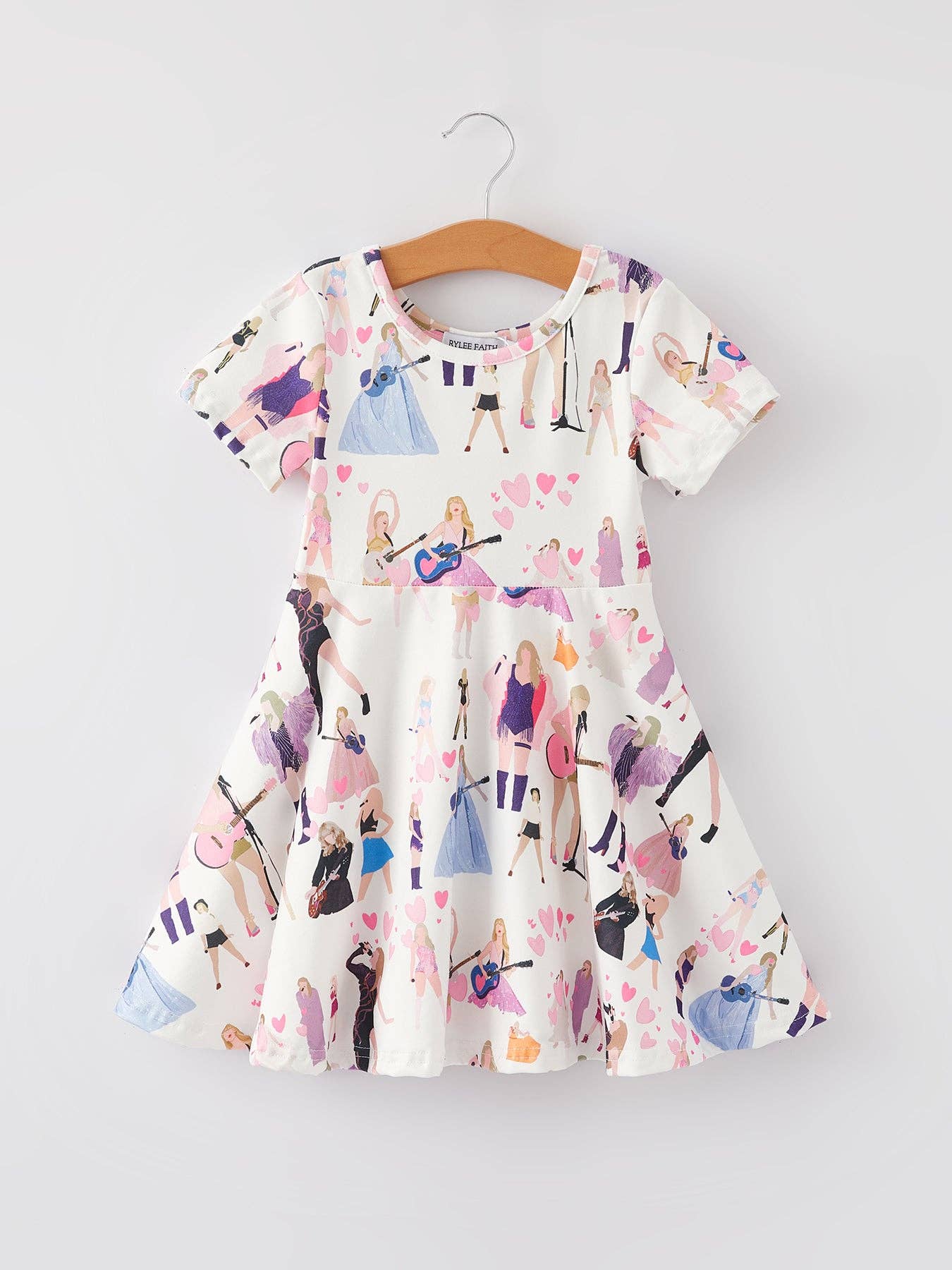 Rylee Faith Designs - Wholesale Dress - Kids - TS Print Milk Silk Short Sleeve Print Girls Dress7