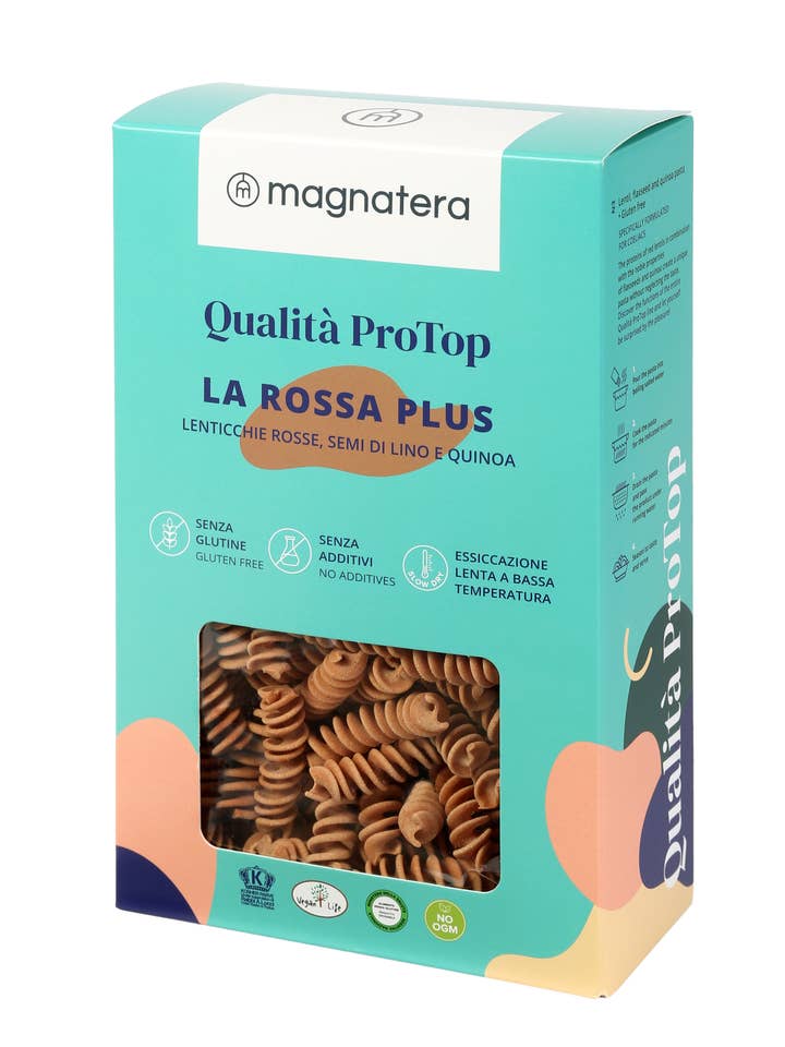 GLUTEN-FREE LENTIL PROTEIN PASTA made in Italy for wholesale by magnatera Pangea srl