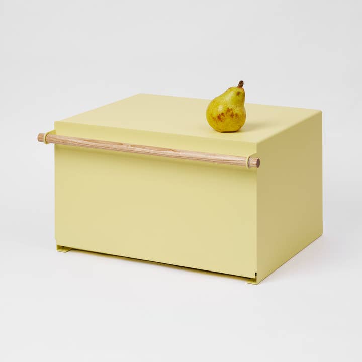 Yamazaki Home - Wholesale Bread Box - Bread Box - Steel + Wood - Yellow Pear