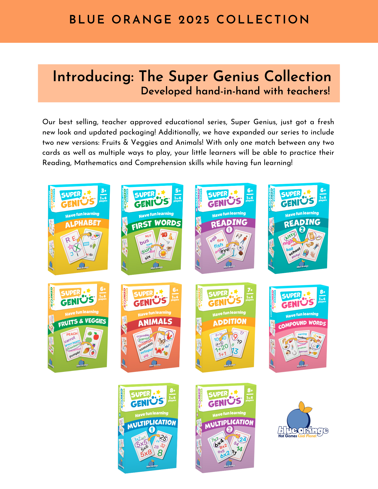 Blue Orange Games - Wholesale Brain Game - Kids - Super Genius Addition : The Clever Card Challenge1