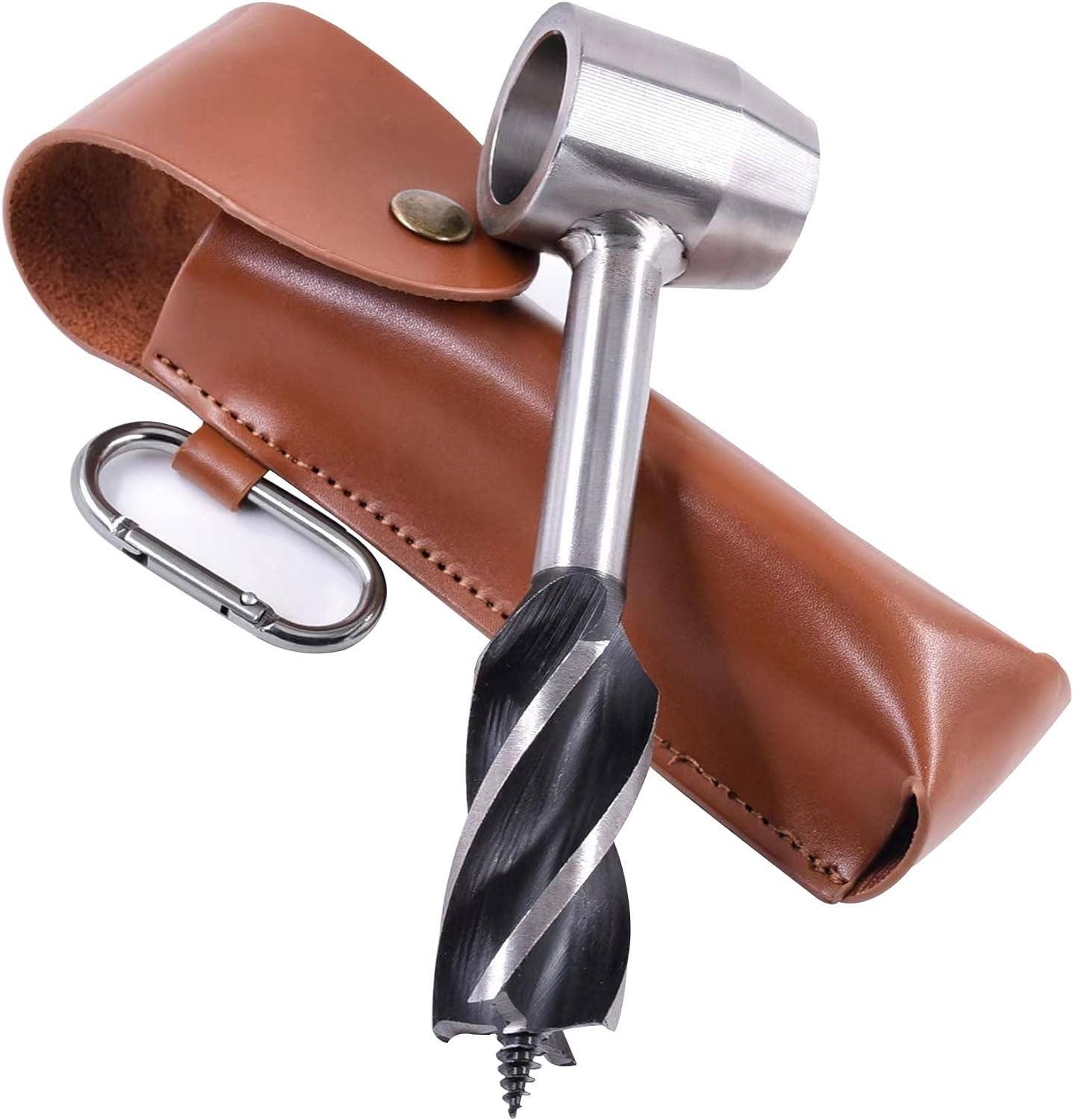 VIGOR - Vendita all'ingrosso Strumento multifunzione - Set da 10 punte multifunzione per sopravvivenza con trapano a mano Scotch Eye in acciaio per bushcraft0