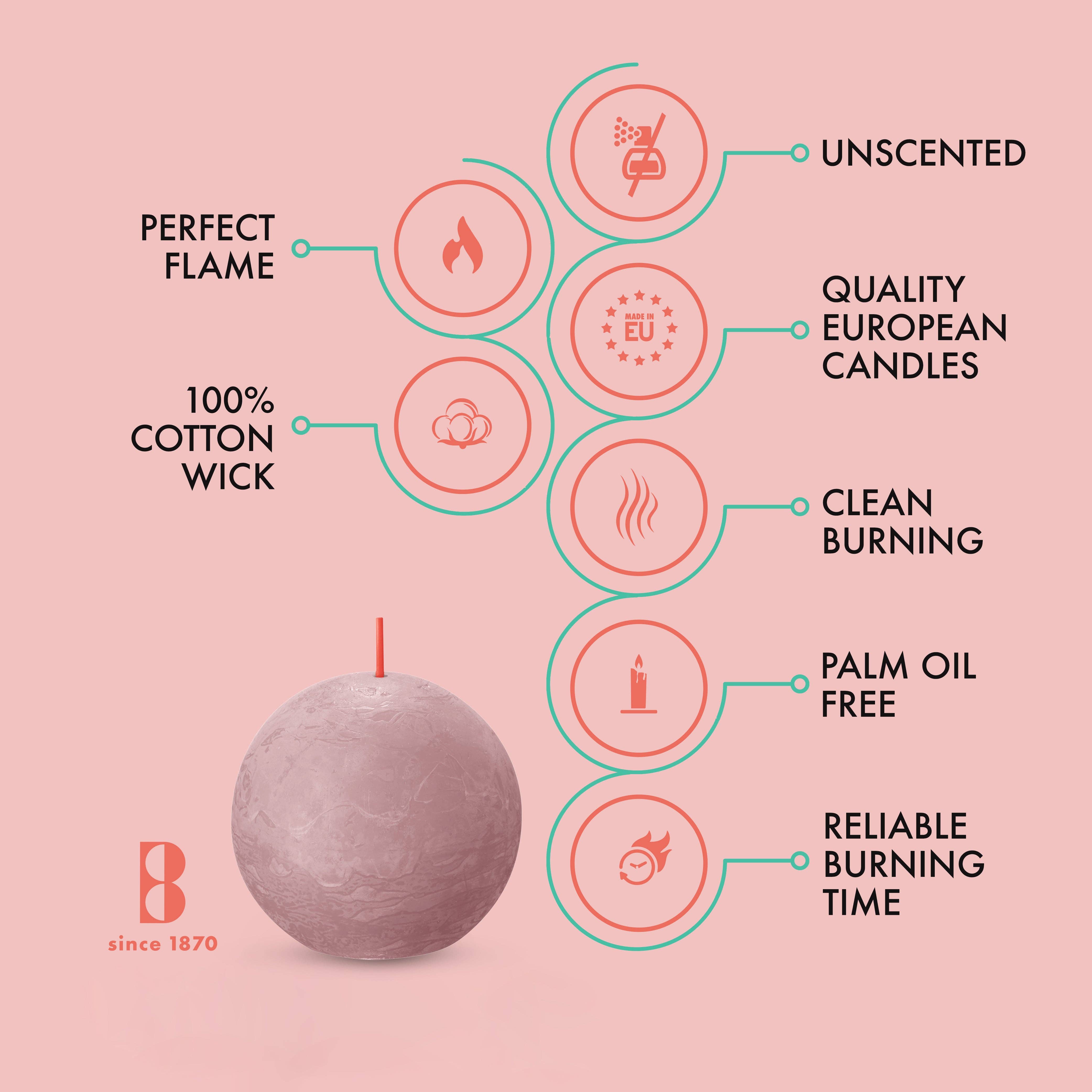 BOLSIUS – Velas de decoração por atacado – 6 Velas rústicas 3" - Inperfuted - Natural - Eco-Friendly - Cera Plant-Based - **Vendido Individualmente109