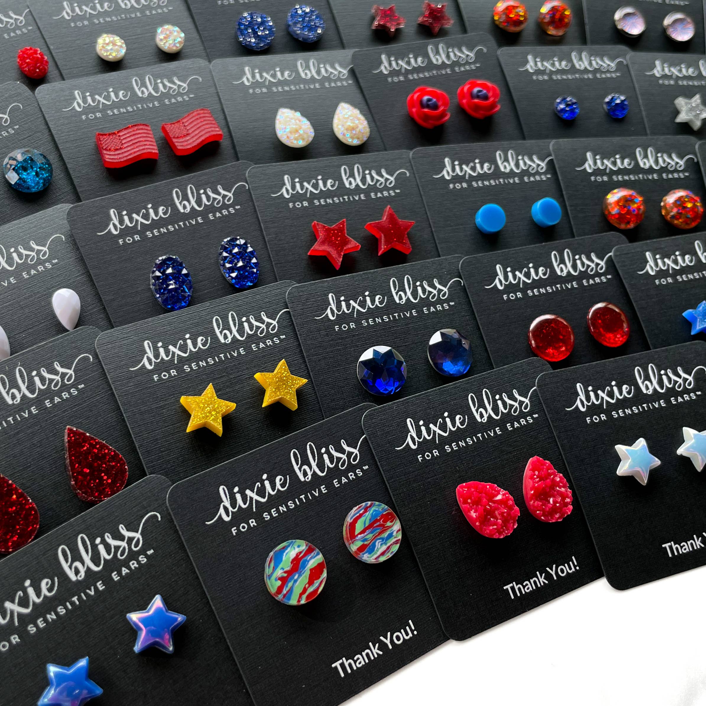 Dixie Bliss - Wholesale Stud/Post Earrings - Patriotic swag earrings for promotions and events7
