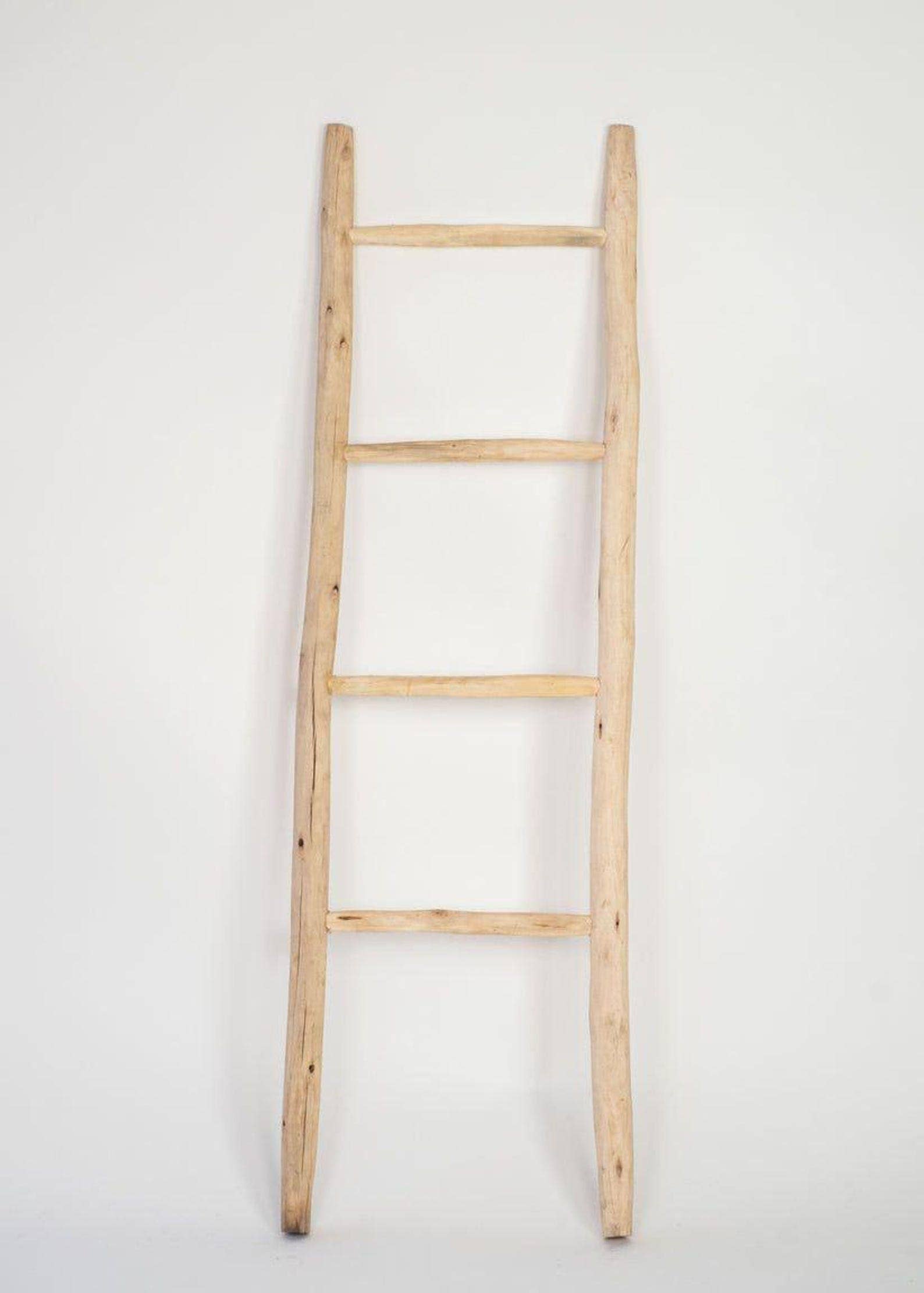 HandHappiness – wholesale Towel holder/hanger – Handcrafted Wooden Ladder - Rustic Towel Rack3