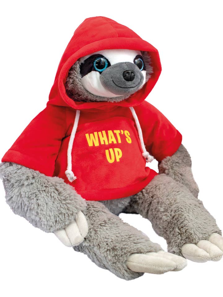 Luiaard met T-shirt 45 cm - 3 verschillende teksten voor wholesale door Joy Toy