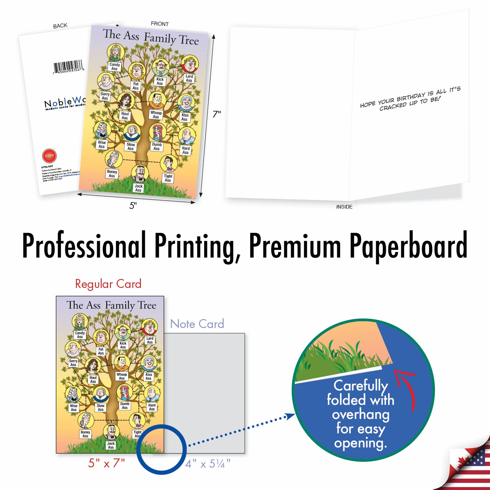 NobleWorks – Engroshandel Fødselsdagskort – Fødselsdagskort - Røv stamtræ3
