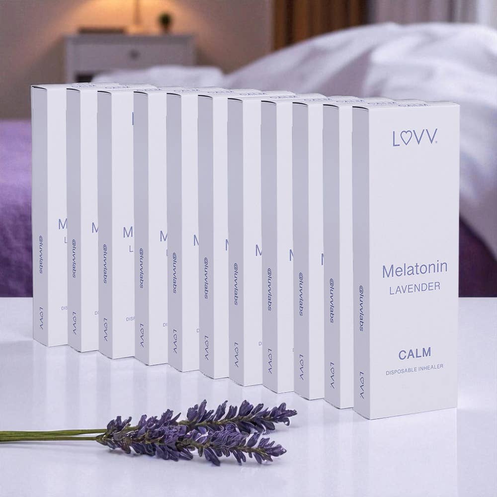 LUVV Labs - Wholesale Aromatherapy Inhaler - 10 LUVV CALM Melatonin Infused Lavender Flavored Inhealers 4