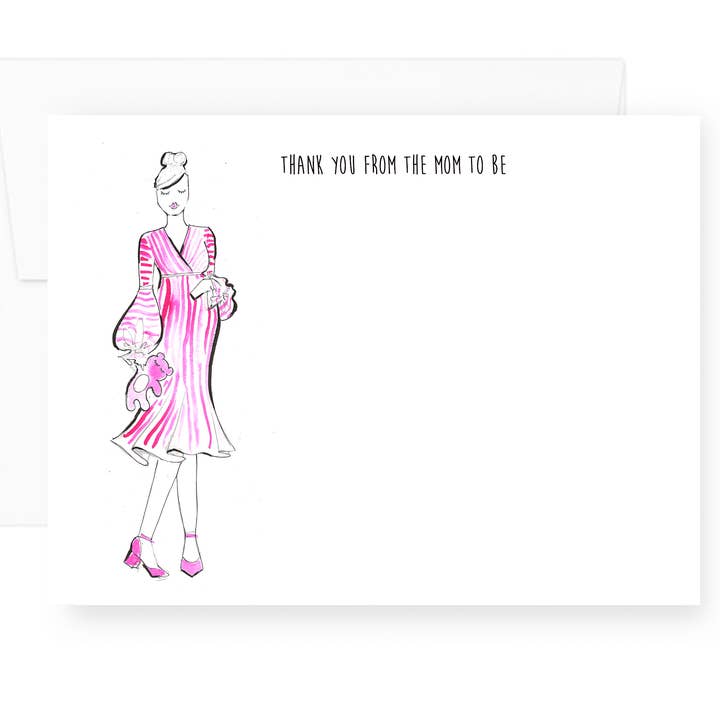 Cartes de remerciement pour fête prénatale pour nouvelle maman pour la vente par Lacee Swan